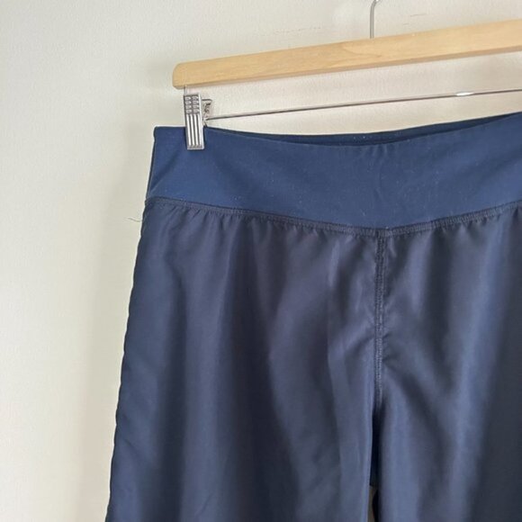 Vintage Lululemon Navy Nylon Wide Leg Track Pants sz 10 - Picture 4 of 8